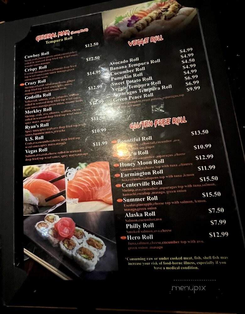 Fuji Sushi - Centerville, UT menu_pic