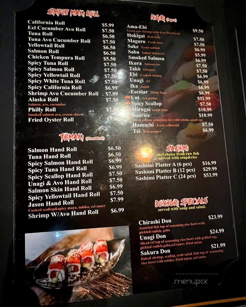 Fuji Sushi - Centerville, UT menu_pic