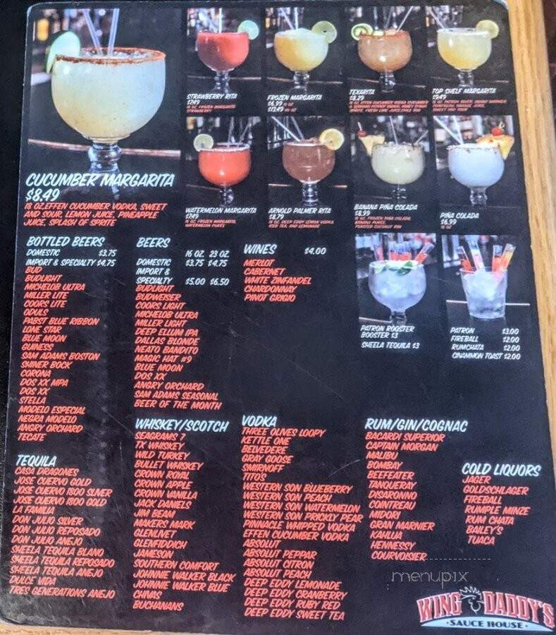 Wing Daddy's - Dallas, TX menu_pic