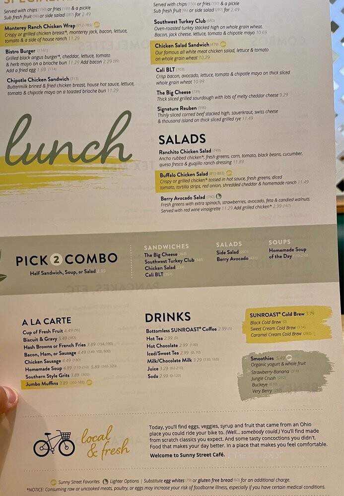 Sunny Street Cafe - Dublin, OH menu_pic