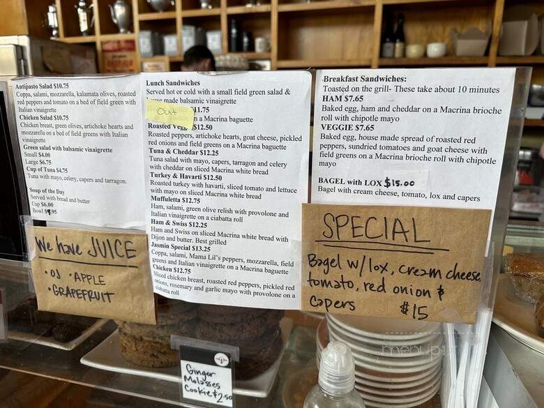 Zeitgeist Coffee - Seattle, WA menu_pic
