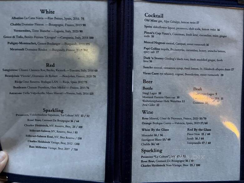 Smith and Mills - New York, NY menu_pic