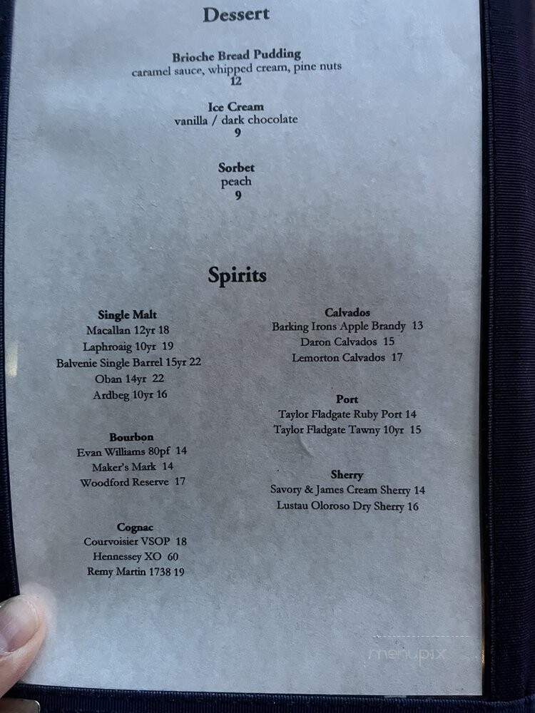 Smith and Mills - New York, NY menu_pic