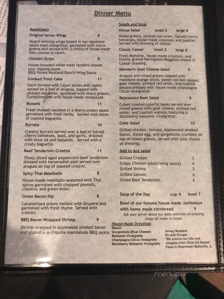 Seven Restaurant & Lounge - Belleville, IL menu_pic