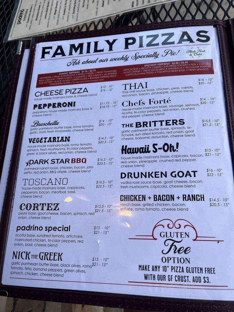 Padrino - Milford, OH menu_pic