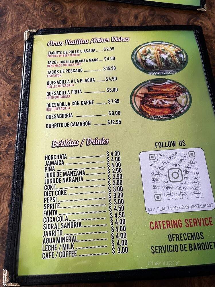 La Placita Restaurant - Oxnard, CA menu_pic