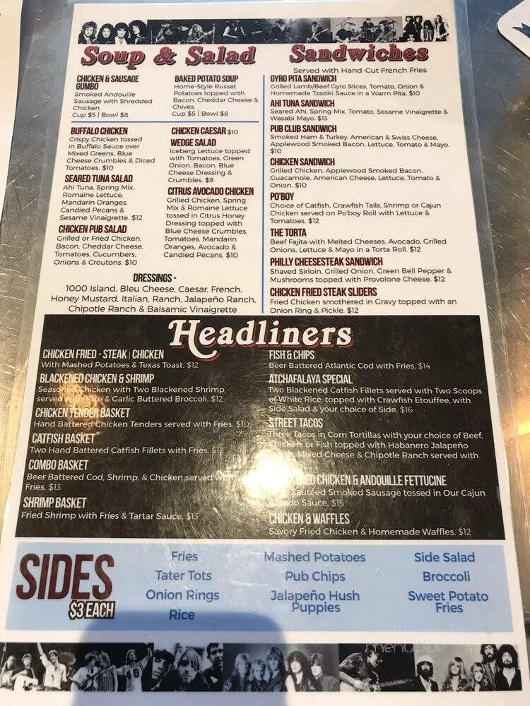 Sam's Concert Pub - Houston, TX menu_pic
