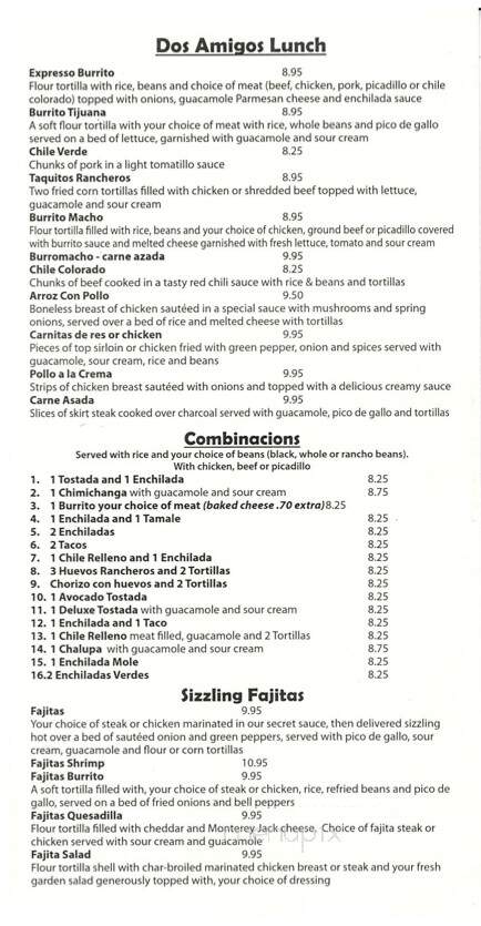 Cozumel Mexican and Spanish Restaurant - Pompano Beach, FL menu_pic