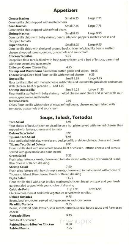 Cozumel Mexican and Spanish Restaurant - Pompano Beach, FL menu_pic