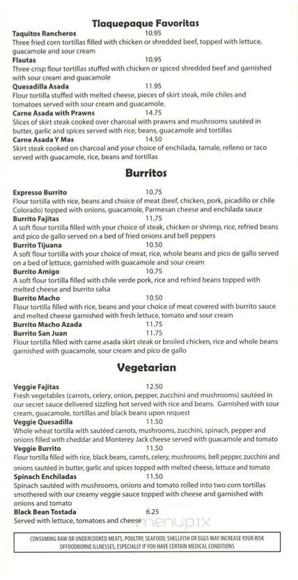 Cozumel Mexican and Spanish Restaurant - Pompano Beach, FL menu_pic
