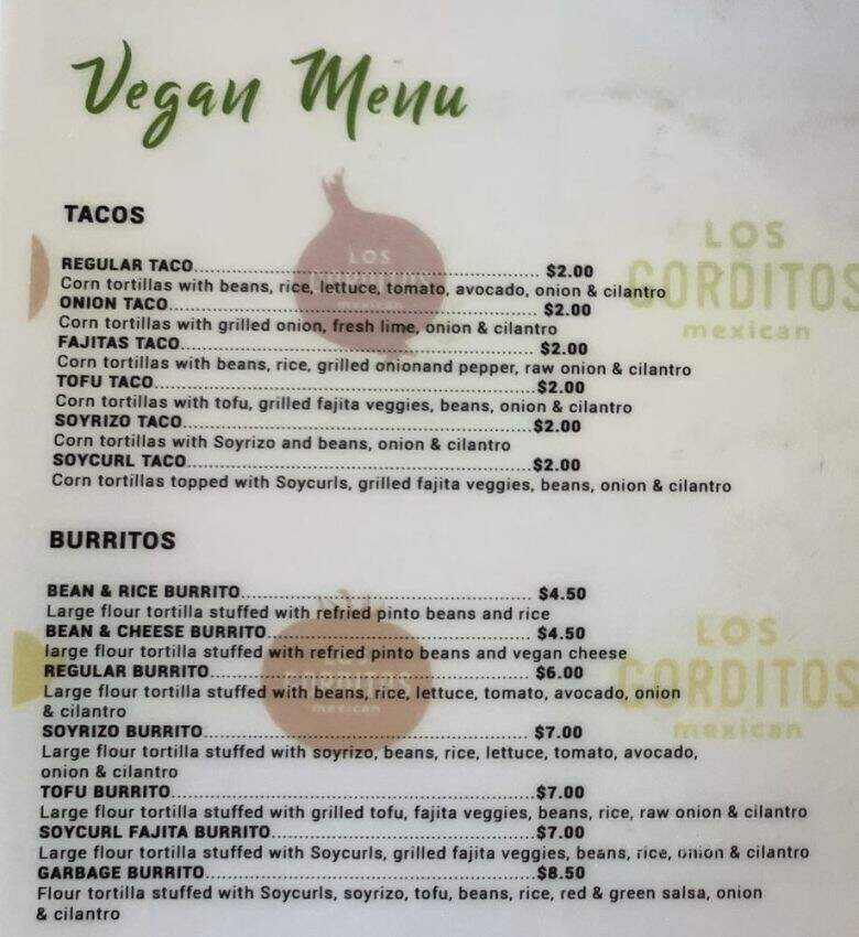 Taqueira Los Gorditos - Portland, OR menu_pic