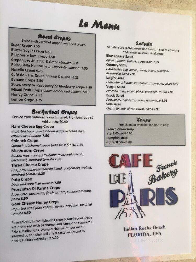 X J European Bakery - Indian Rocks Beach, FL menu_pic