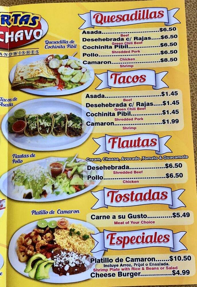 El Chavo - Mesa, AZ menu_pic