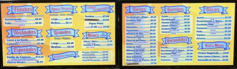 El Chavo - Mesa, AZ menu_pic