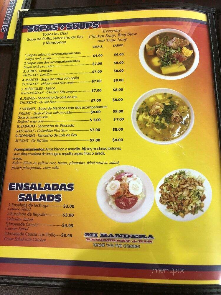 Mi bandera - Tampa, FL menu_pic