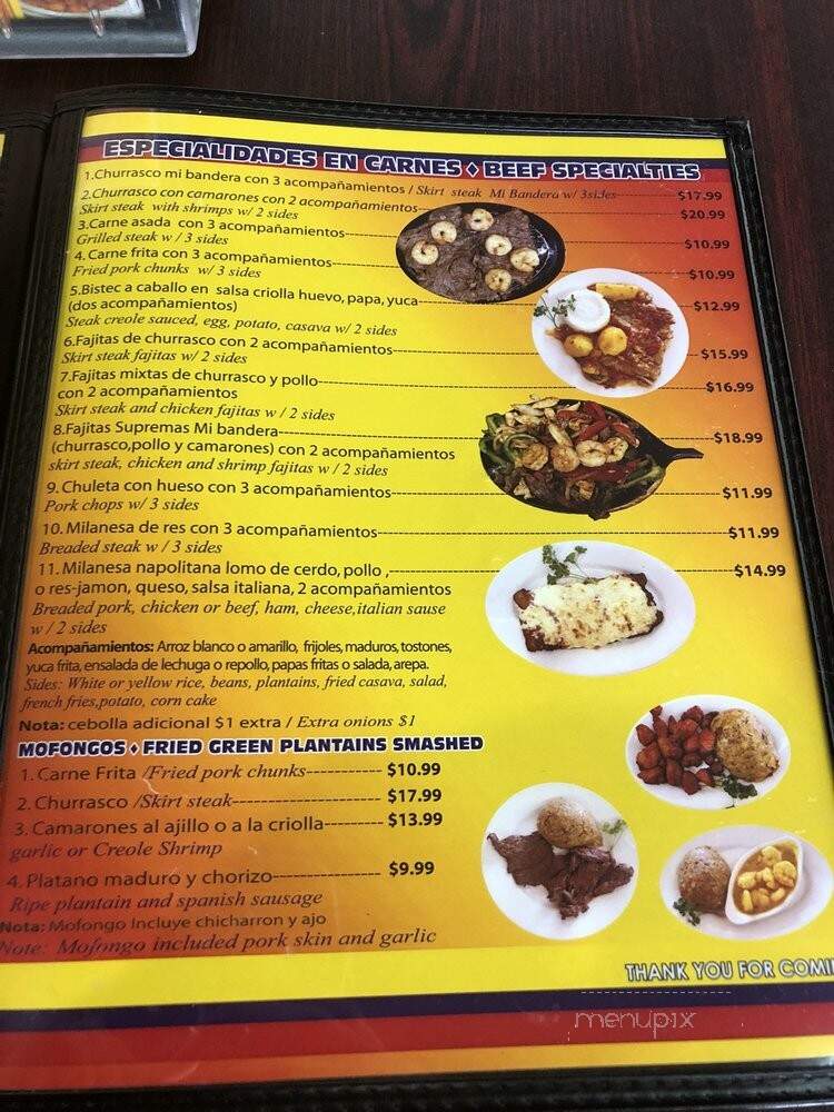 Mi bandera - Tampa, FL menu_pic