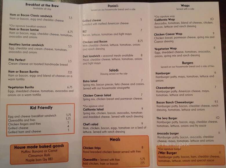 Banks Lake Brew and Bistro - Coulee City, WA menu_pic