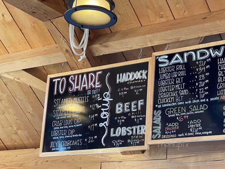 Thurston's Lobster Pound - bernard, ME menu_pic