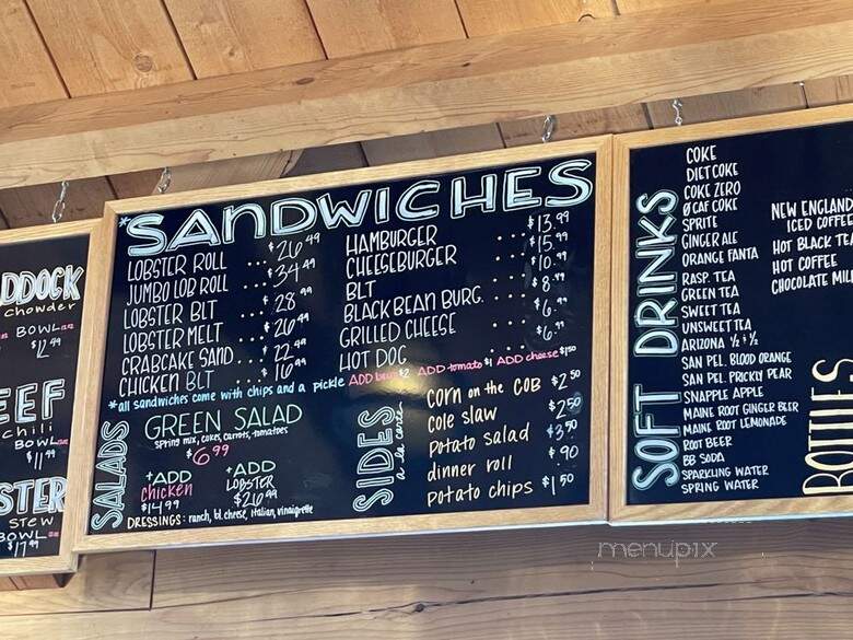 Thurston's Lobster Pound - bernard, ME menu_pic