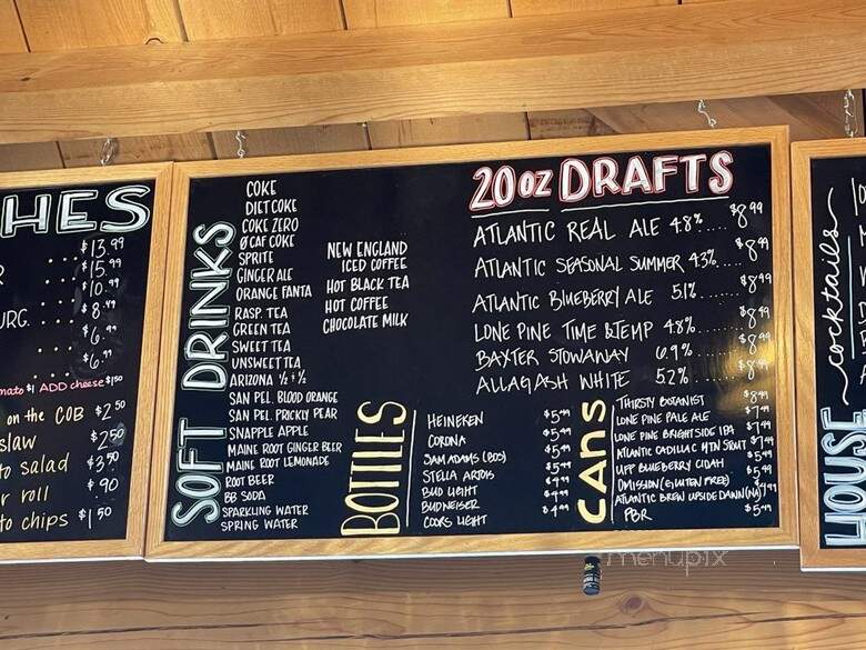 Thurston's Lobster Pound - bernard, ME menu_pic