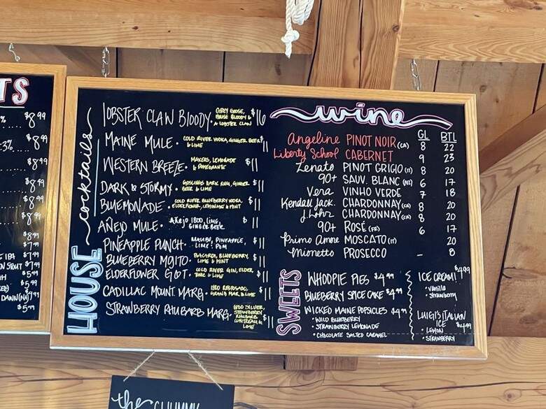 Thurston's Lobster Pound - bernard, ME menu_pic