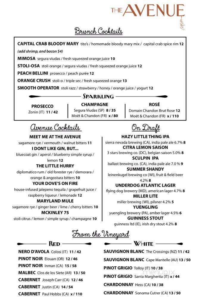 Chevy Chase Lounge - Washington, DC menu_pic