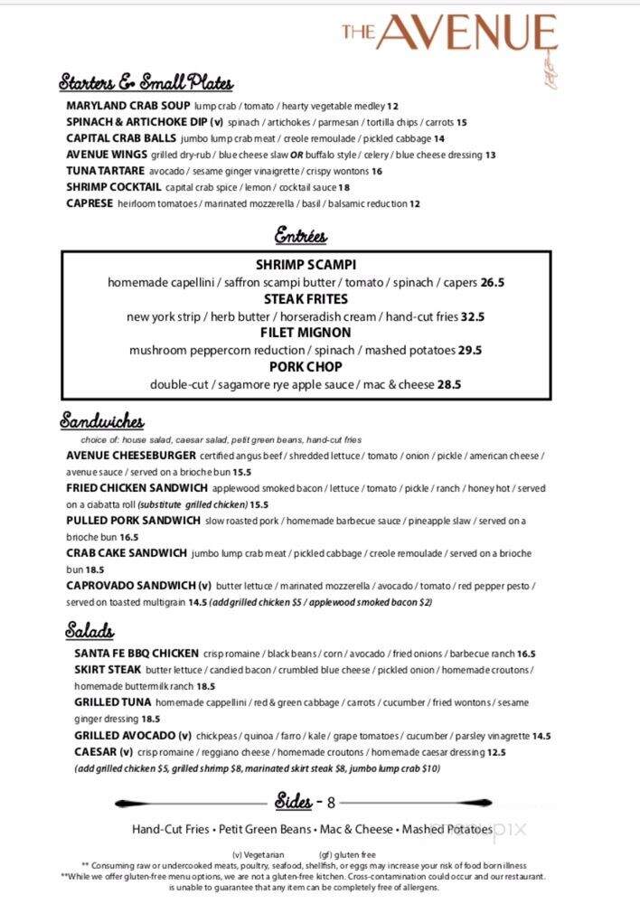 Chevy Chase Lounge - Washington, DC menu_pic