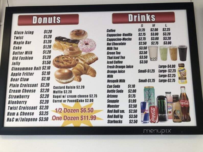 Daddy's Donuts - Los Angeles, CA menu_pic