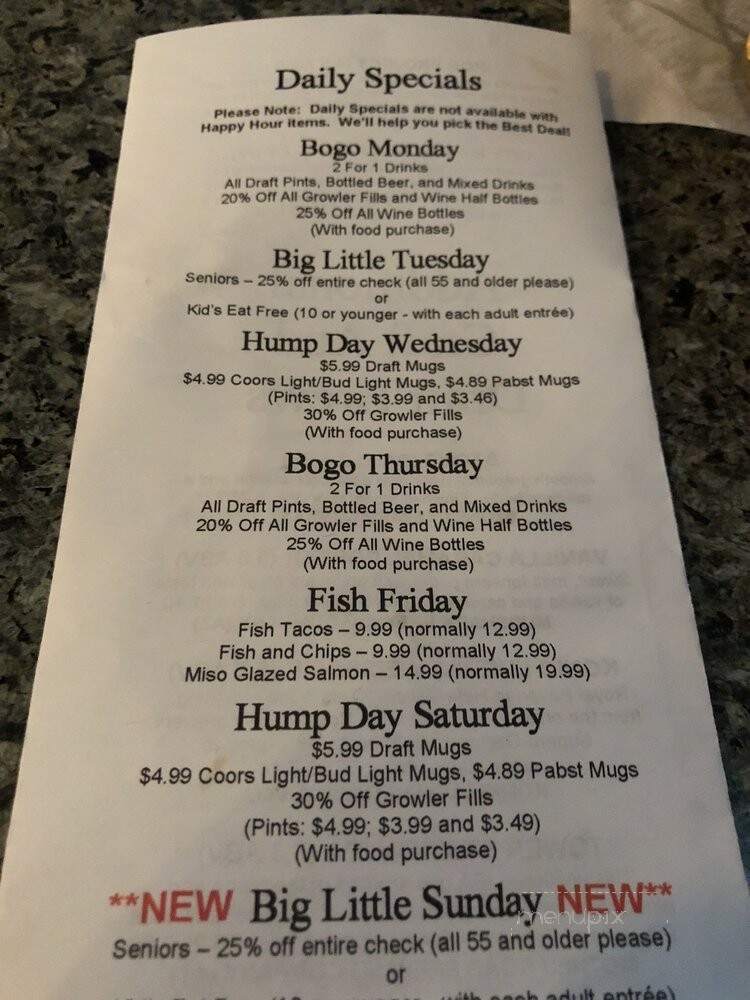 Oggi's Pizza and Brewing Company - Glendale, AZ menu_pic