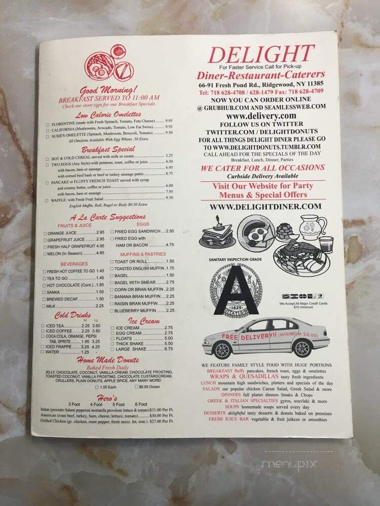 Delight Donuts - Ridgewood, NY menu_pic