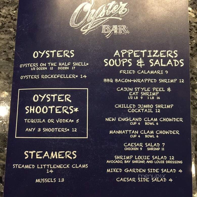 Tides Oyster Bar - North Las Vegas, NV menu_pic