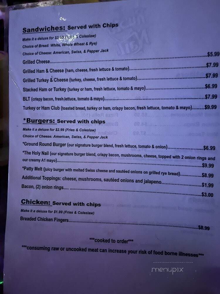 Rusty Nail - Clinton Township, MI menu_pic