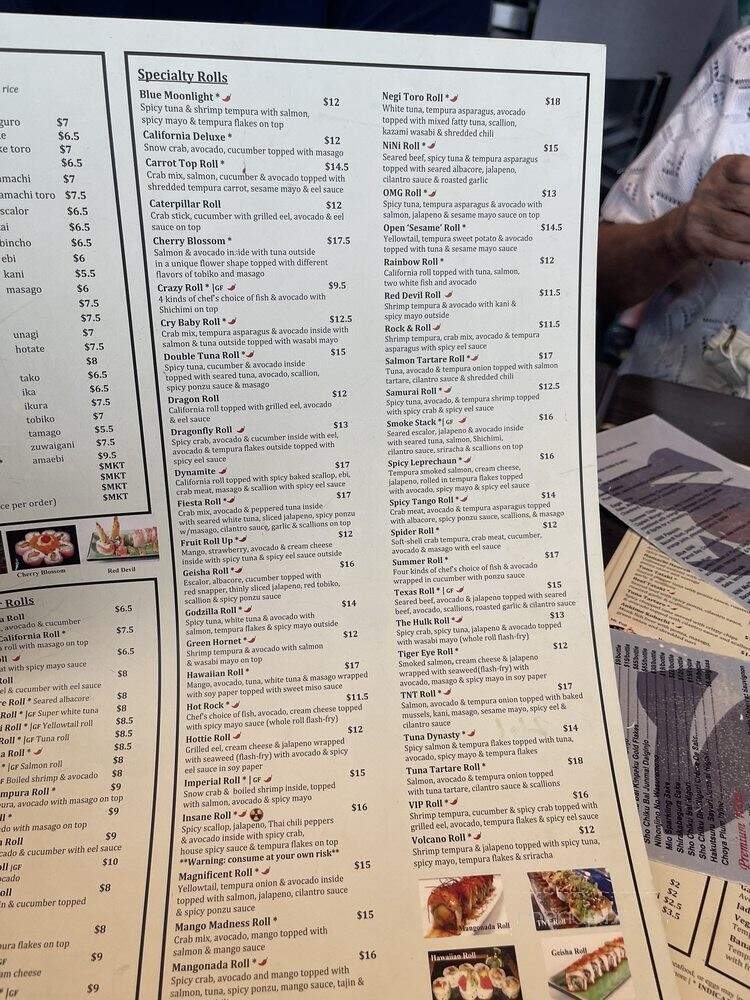 Sushi Nini - Round Rock, TX menu_pic