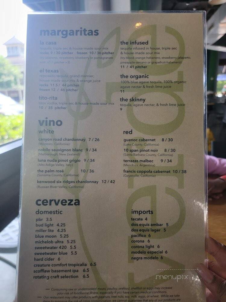 Verde Taqueria and Cantina - Atlanta, GA menu_pic