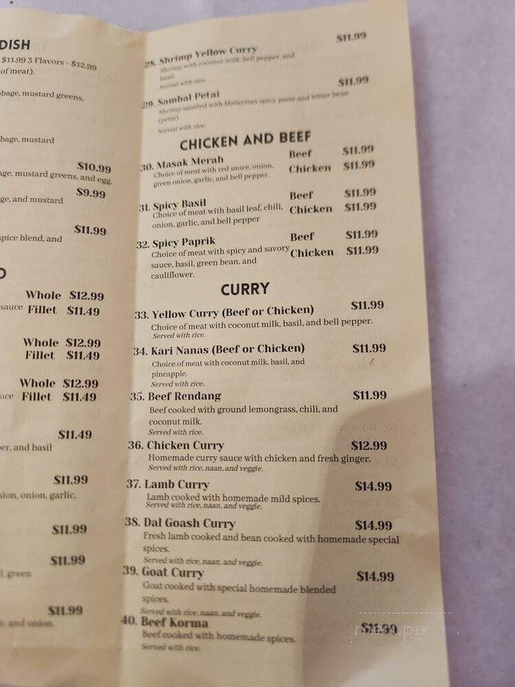 Mutiara - Inglewood, CA menu_pic