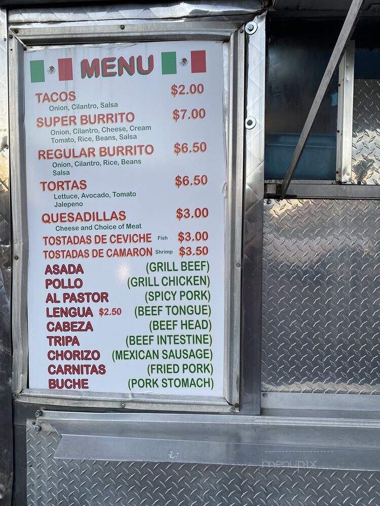 El Taquito Taco Truck - Detroit, MI menu_pic