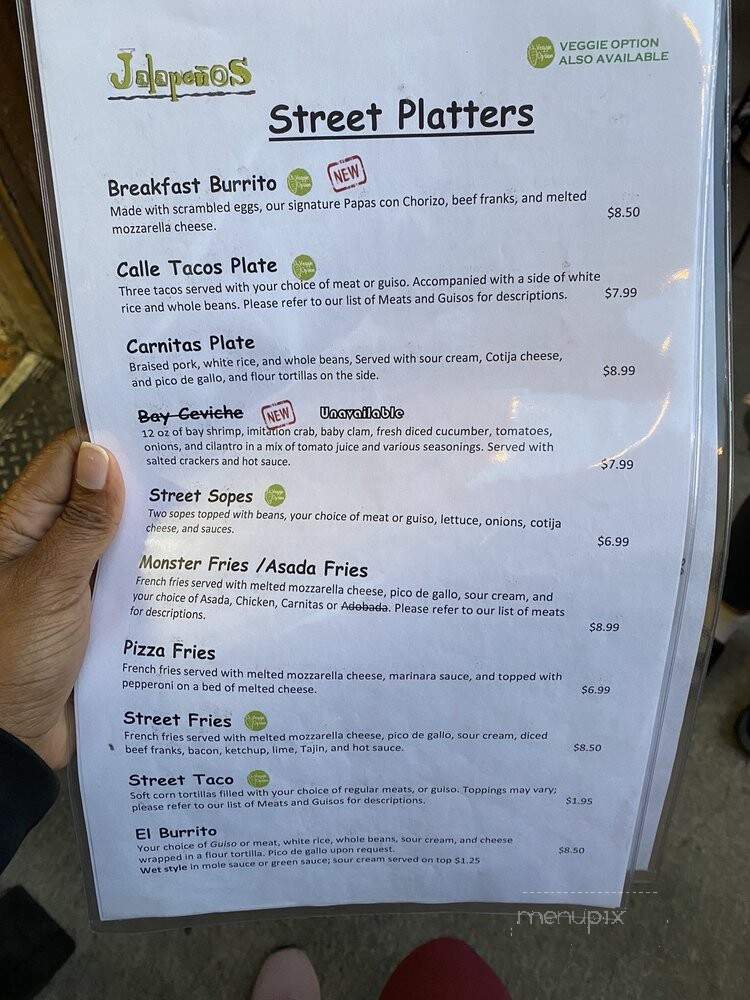 Jalapeno's - Sacramento, CA menu_pic