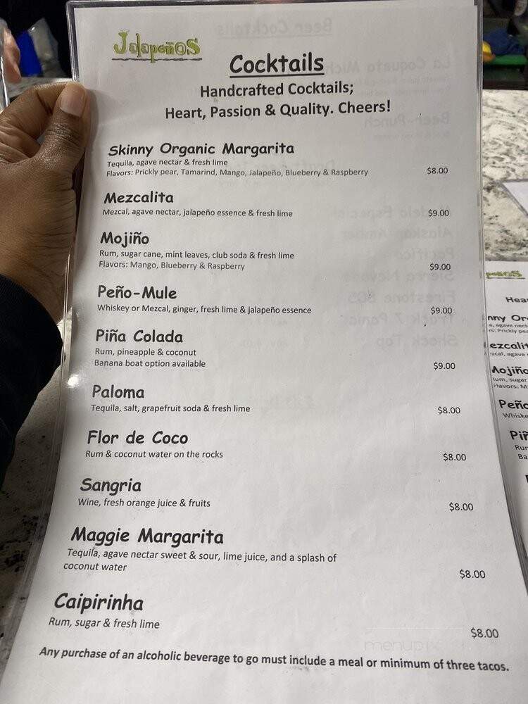Jalapeno's - Sacramento, CA menu_pic