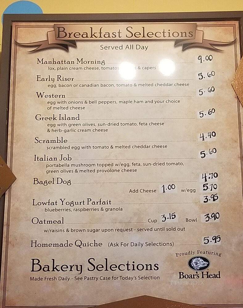 Alia's Bagels & Bakery & Coffee - Boise, ID menu_pic