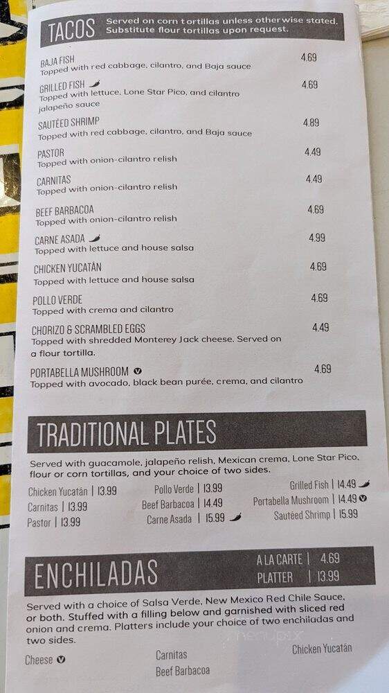 Zia Taqueria - Charleston, SC menu_pic