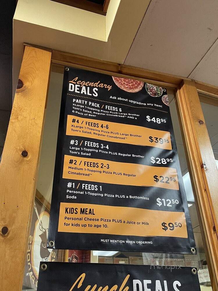 Woodstock's Pizza - San Diego, CA menu_pic