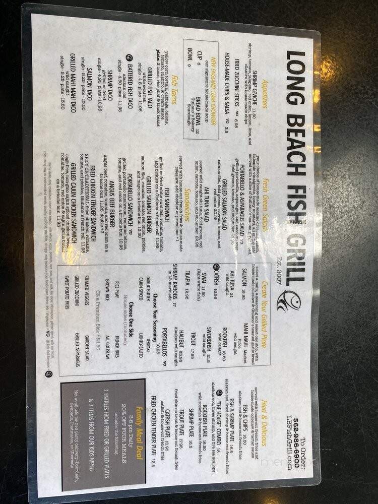 Long Beach Fish Grill - Long Beach, CA menu_pic