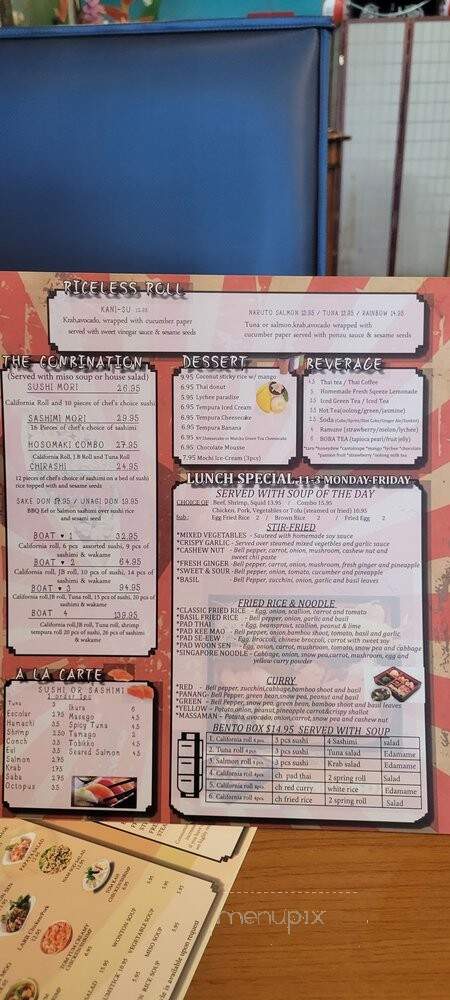 Sabai Thai & Sushi - Boynton Beach, FL menu_pic