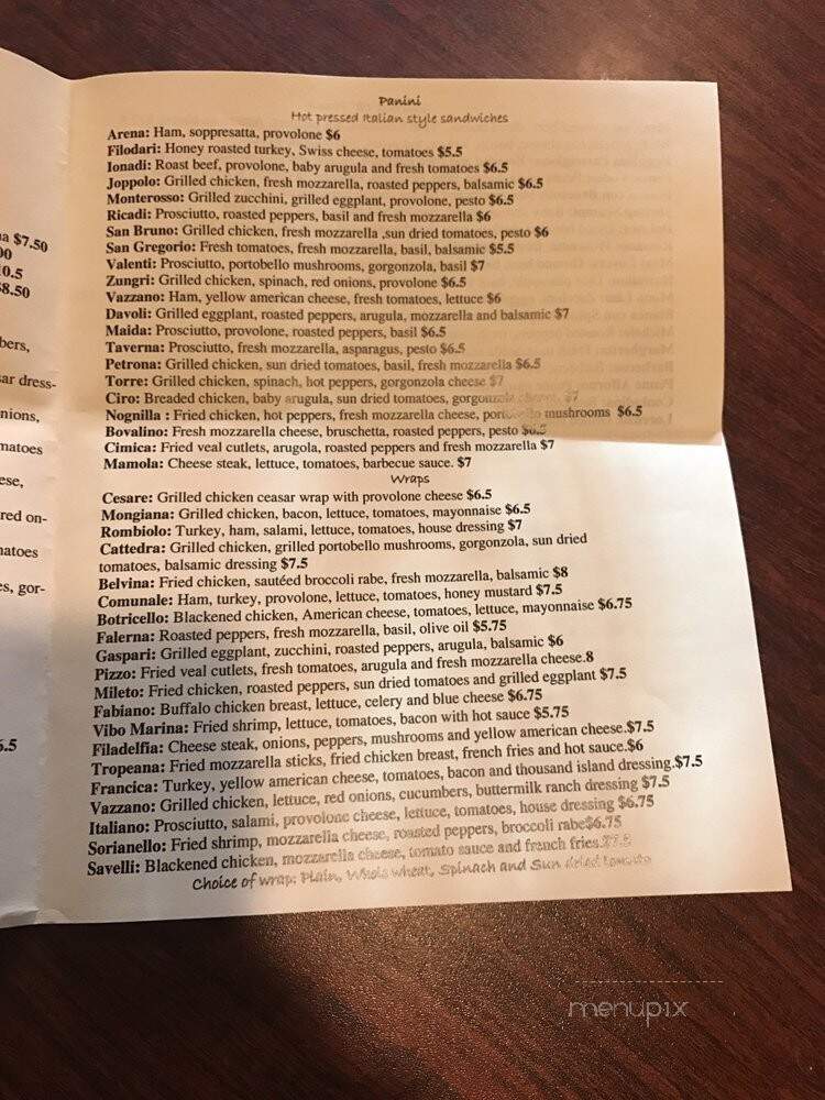 Calabria Mia - Somerville, NJ menu_pic