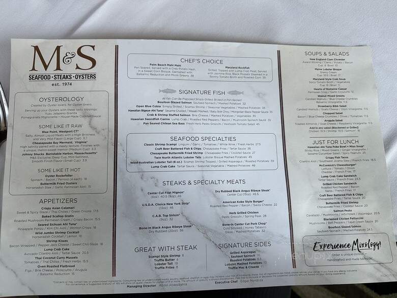 McCormick & Schmidt - Washington, DC menu_pic