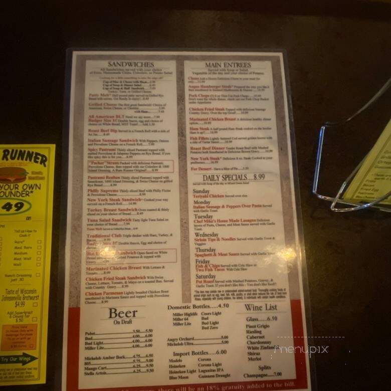Rum Runner - Las Vegas, NV menu_pic