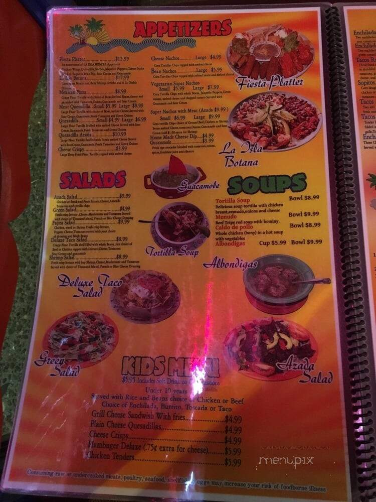 La Isla Bonita - Tualatin, OR menu_pic