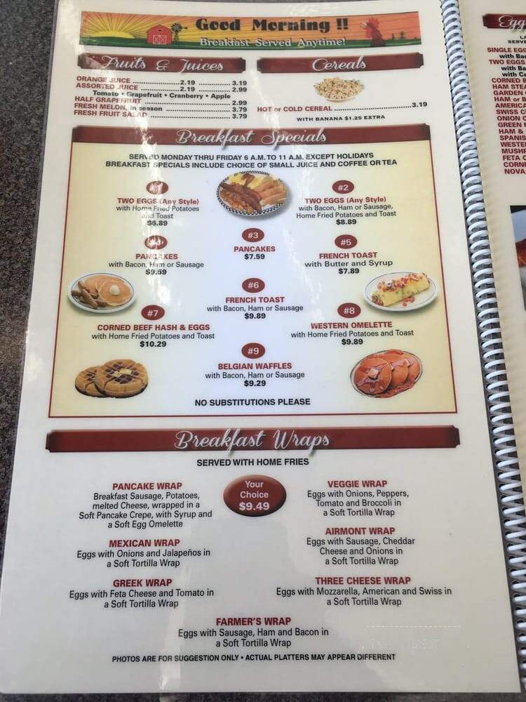 Airmont Diner - Suffern, NY menu_pic