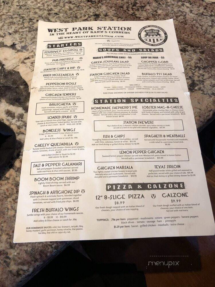 West Park Station - Cleveland, OH menu_pic