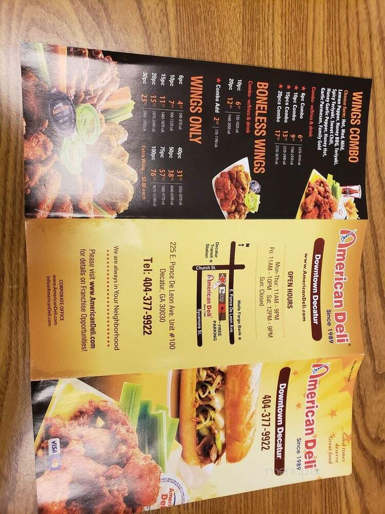 American Deli - Decatur, GA menu_pic